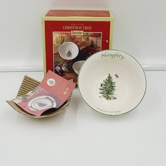 Spode Christmas Tree Collection Dip Bowl,  "Naughty ", PRE-OWNED, IOB - Picture 1 of 4